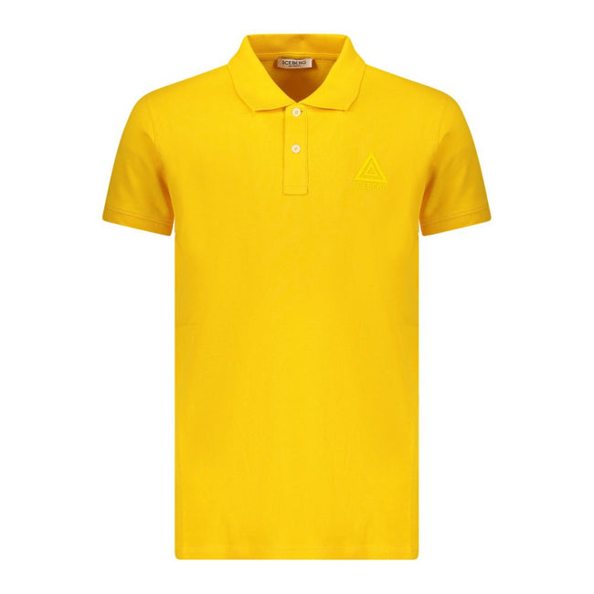 Iceberg Gelbes Baumwoll-Poloshirt für Herren