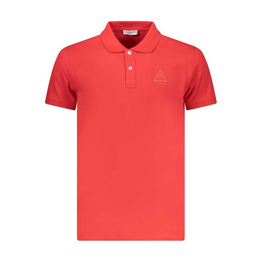 Iceberg rotes Baumwoll-Poloshirt für Herren in klassischem Design