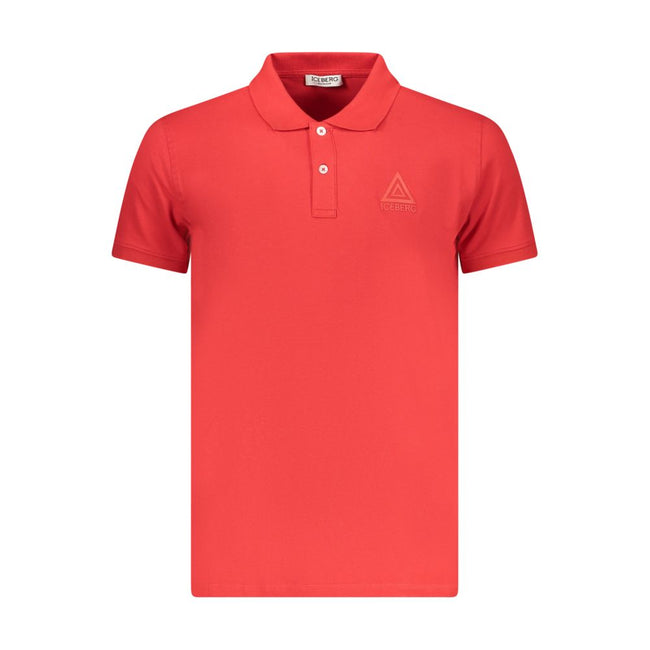 Iceberg Rotes Baumwoll-Poloshirt für Herren
