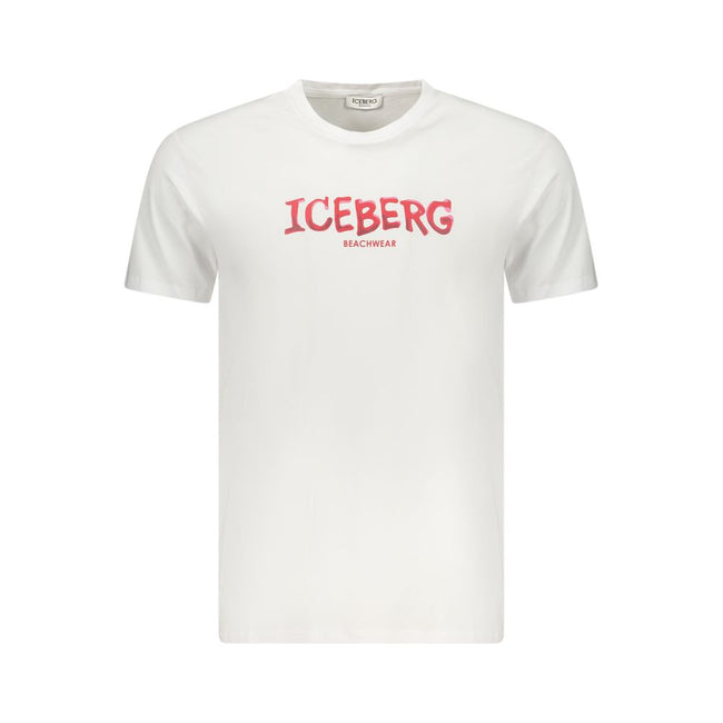 Iceberg Bianco Baumwoll-T-Shirt für Herren