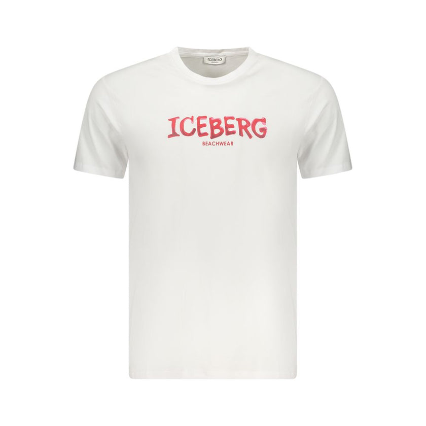 Iceberg Bianco Baumwoll-T-Shirt für Herren