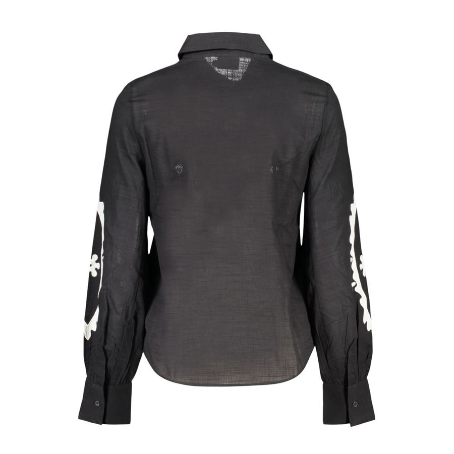 Desigual Black Patterned Cotton Shirt