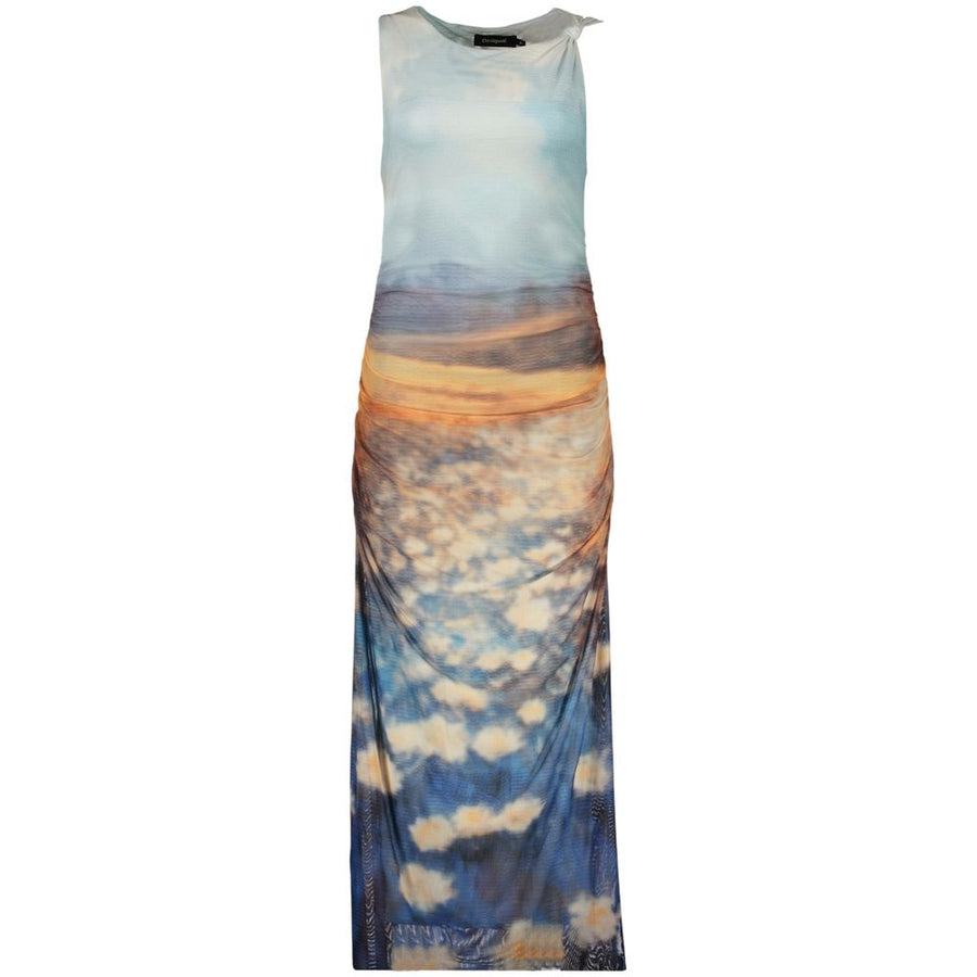 Desigual Blue Polyester Casual Dress