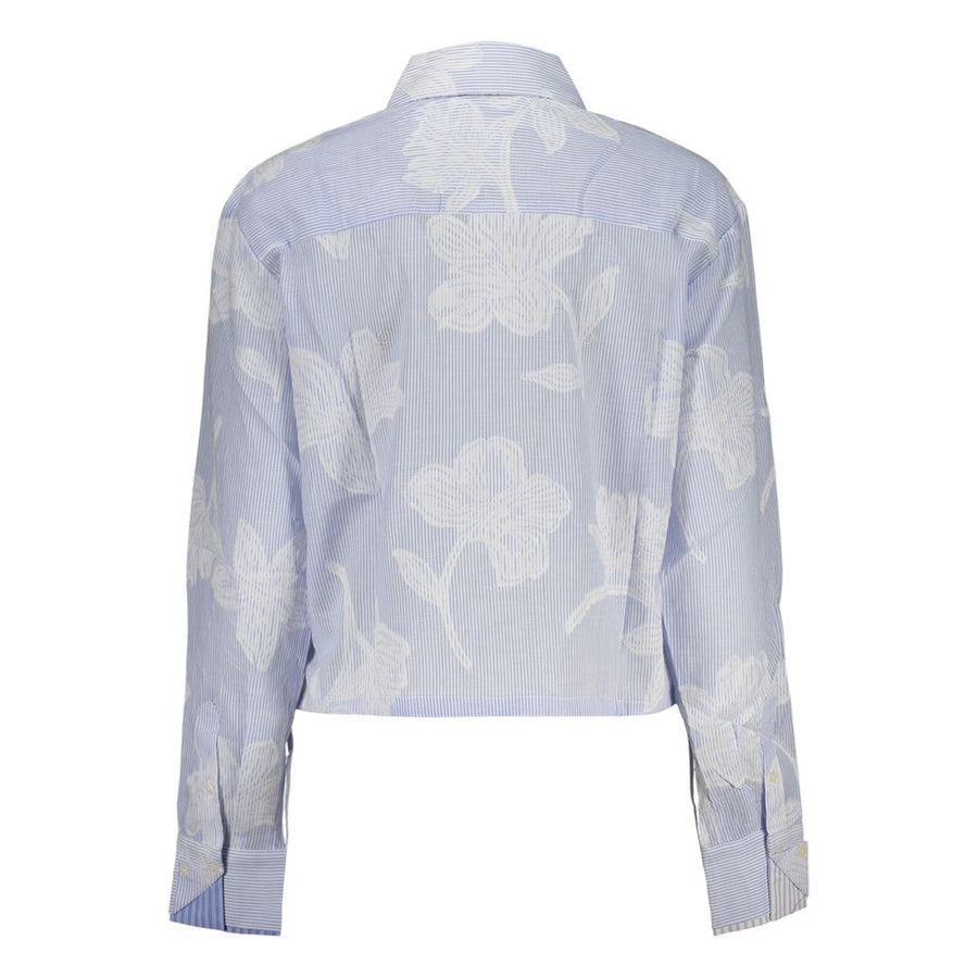 Desigual Blue Patterned Cotton Shirt