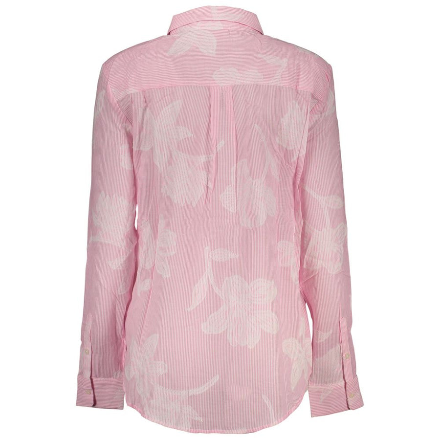 Desigual cotton shirt with pink pattern