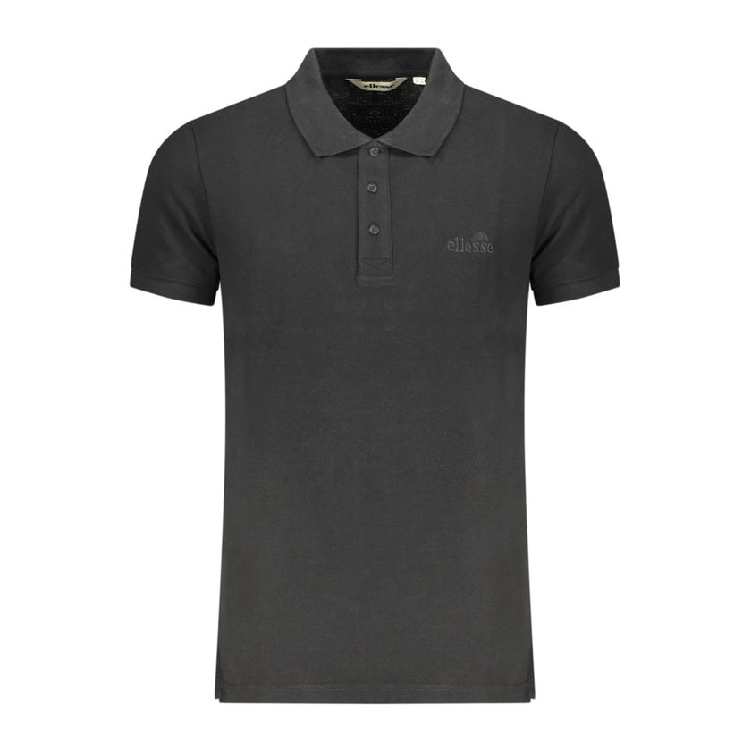 Ellesse Schwarzes Herren-Poloshirt aus Baumwolle