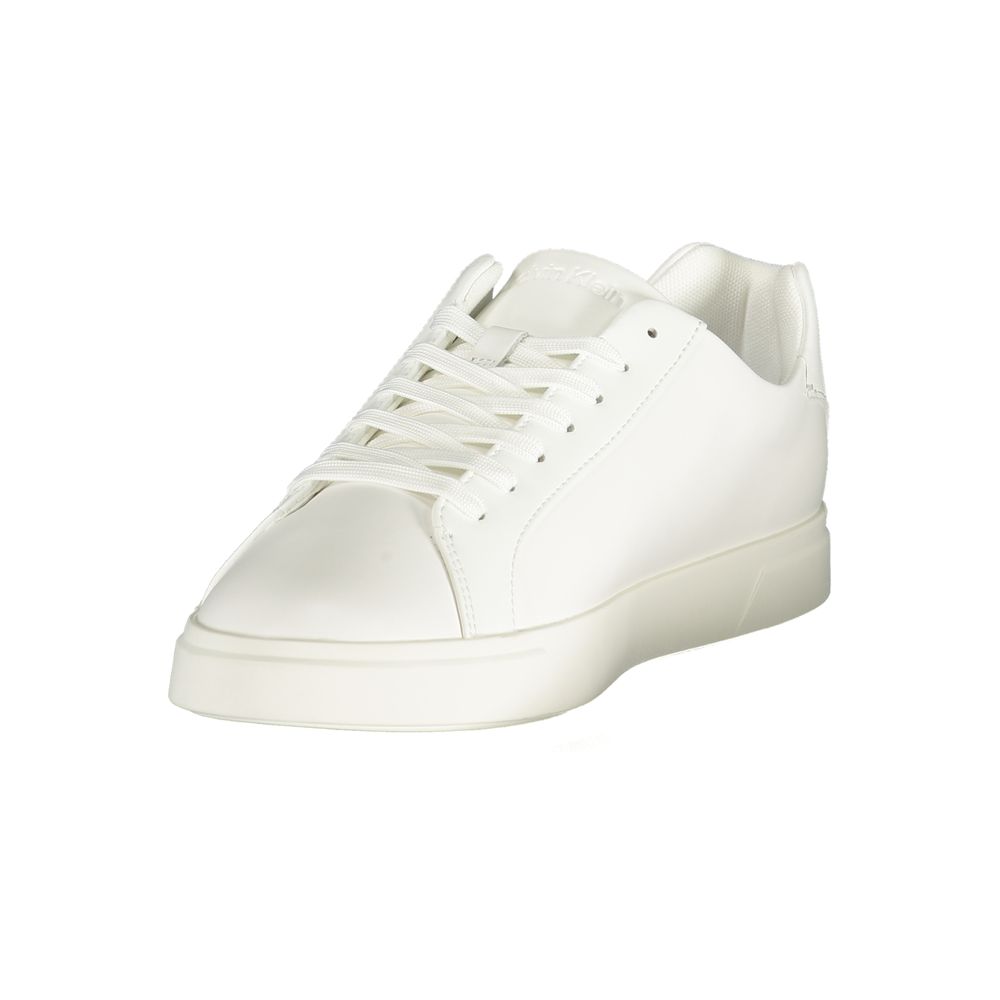 Calvin Klein Men's White Polyurethane Sneaker