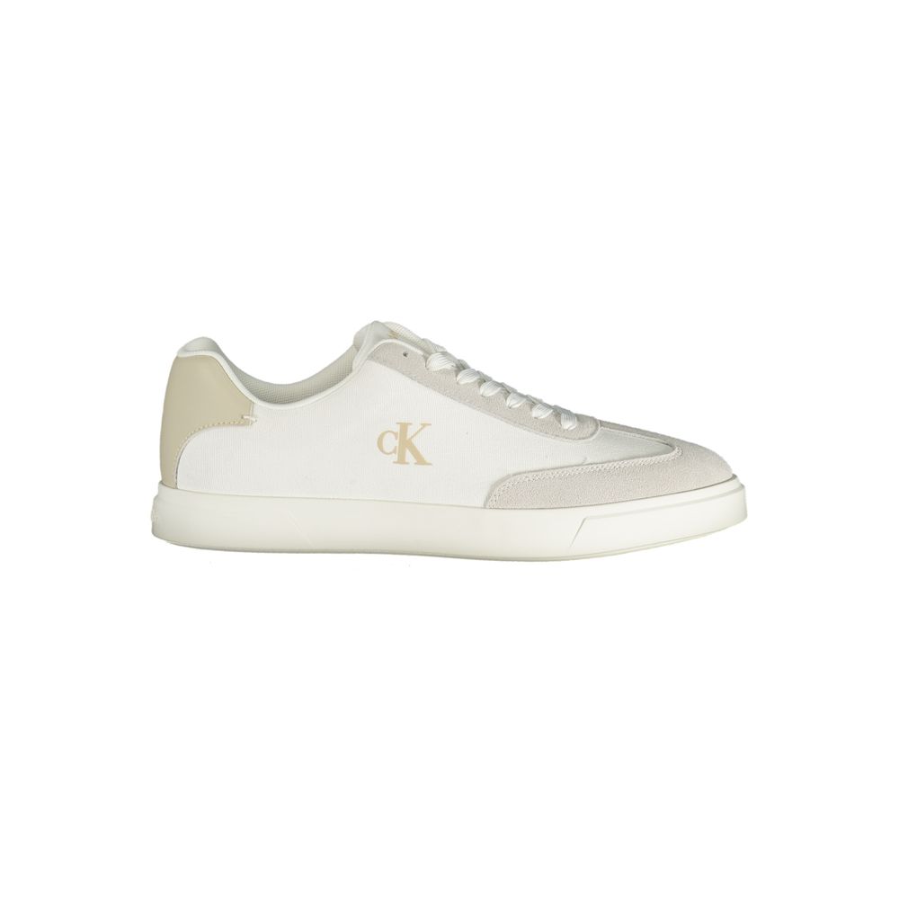 Calvin Klein Men's White Polyurethane Sneaker