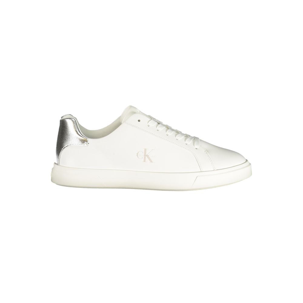 Calvin Klein White Polyester Low-Top Sneakers