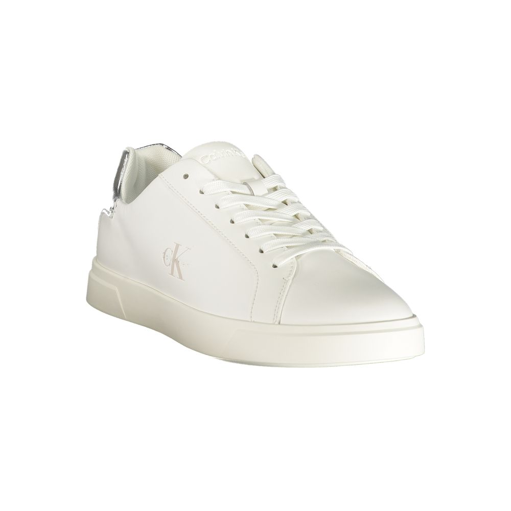 Calvin Klein White Polyester Low-Top Sneakers