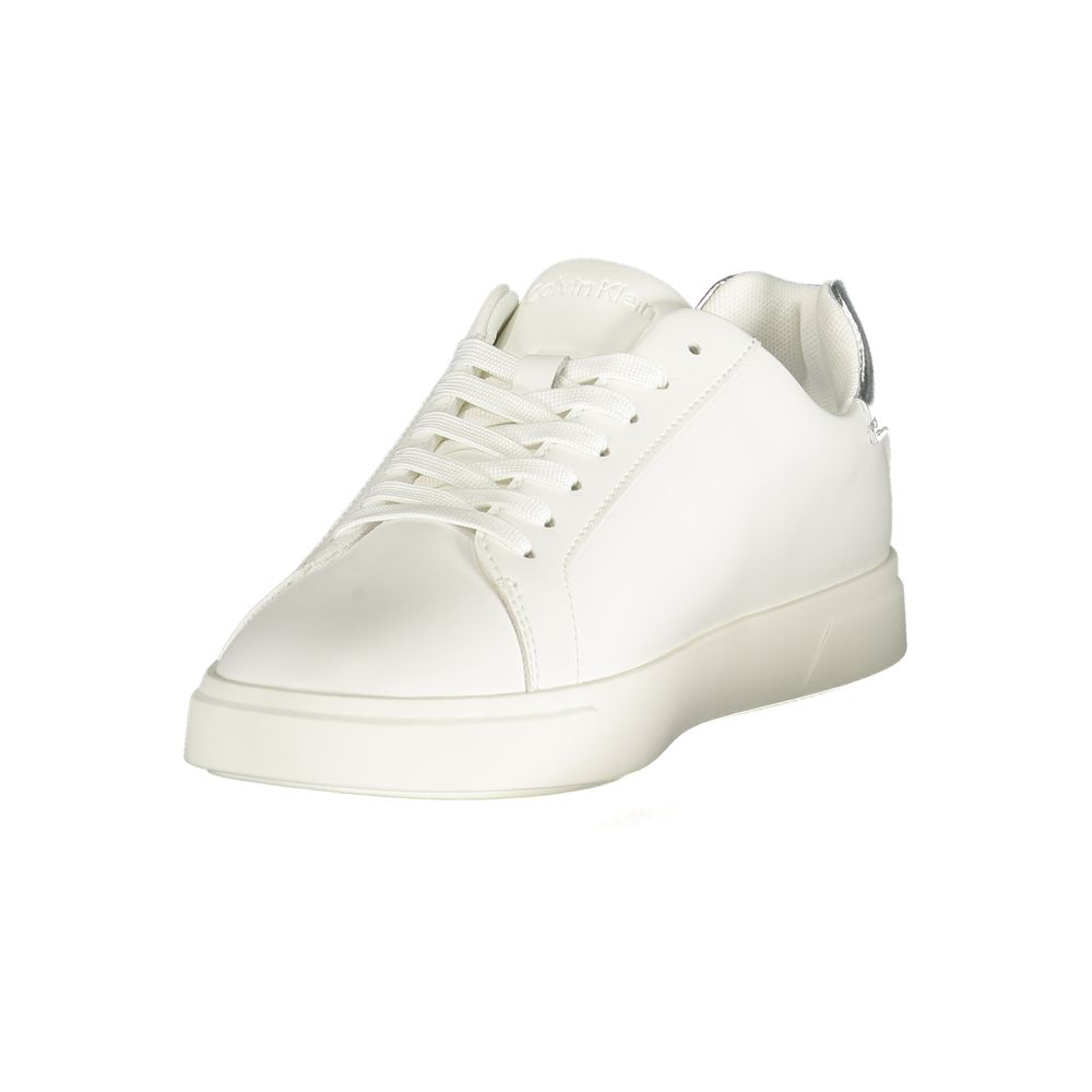 Calvin Klein White Polyester Low-Top Sneakers