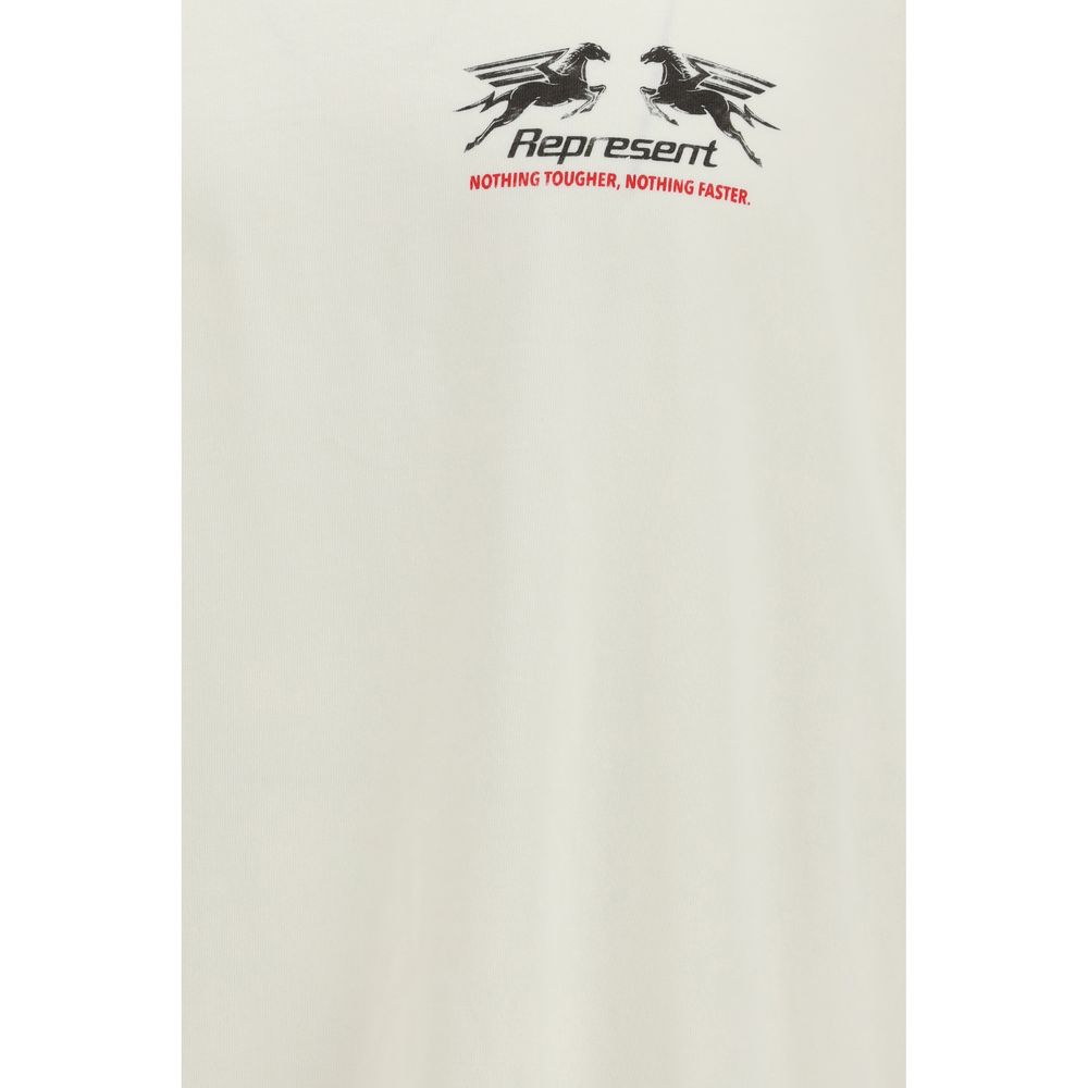 Represent Weißes Baumwoll-T-Shirt
