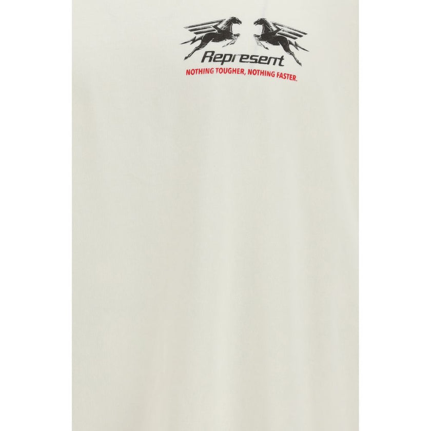 Represent Weißes Baumwoll-T-Shirt