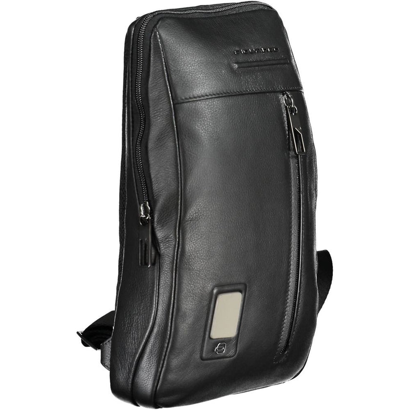 Piquadro Schultertasche aus schwarzem Leder für Herren