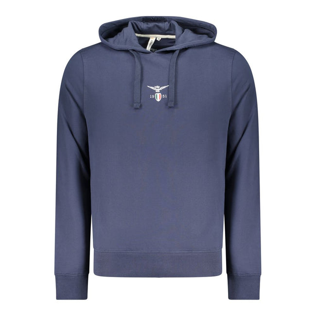 Accademia Militare Blauer Baumwoll-Kapuzenpullover für Herren