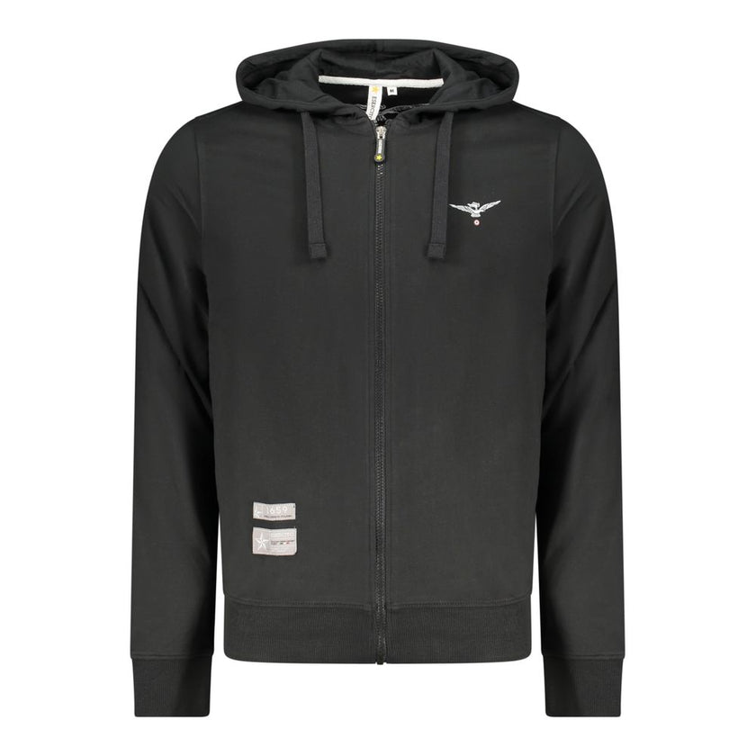 Accademia Militare Schwarzer Herren-Hoodie aus Baumwolle