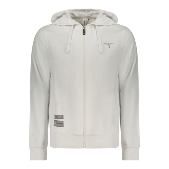 Accademia Militare Bianco Baumwoll-Kapuzenpullover für Herren