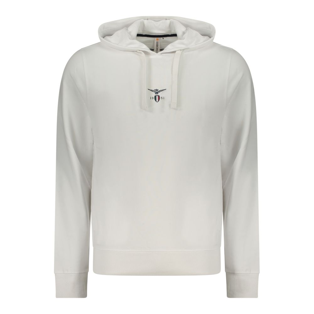 Accademia Militare Weißes Herren-Sweatshirt aus Baumwolle