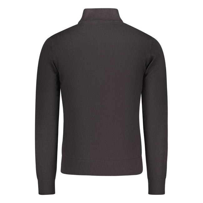U.S. Grand Polo Schwarzer Herren-Cardigan aus Baumwolle