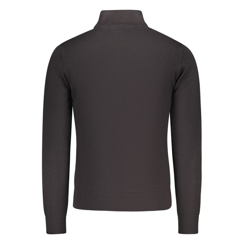 U.S. Grand Polo Schwarzer Herren-Cardigan aus Baumwolle