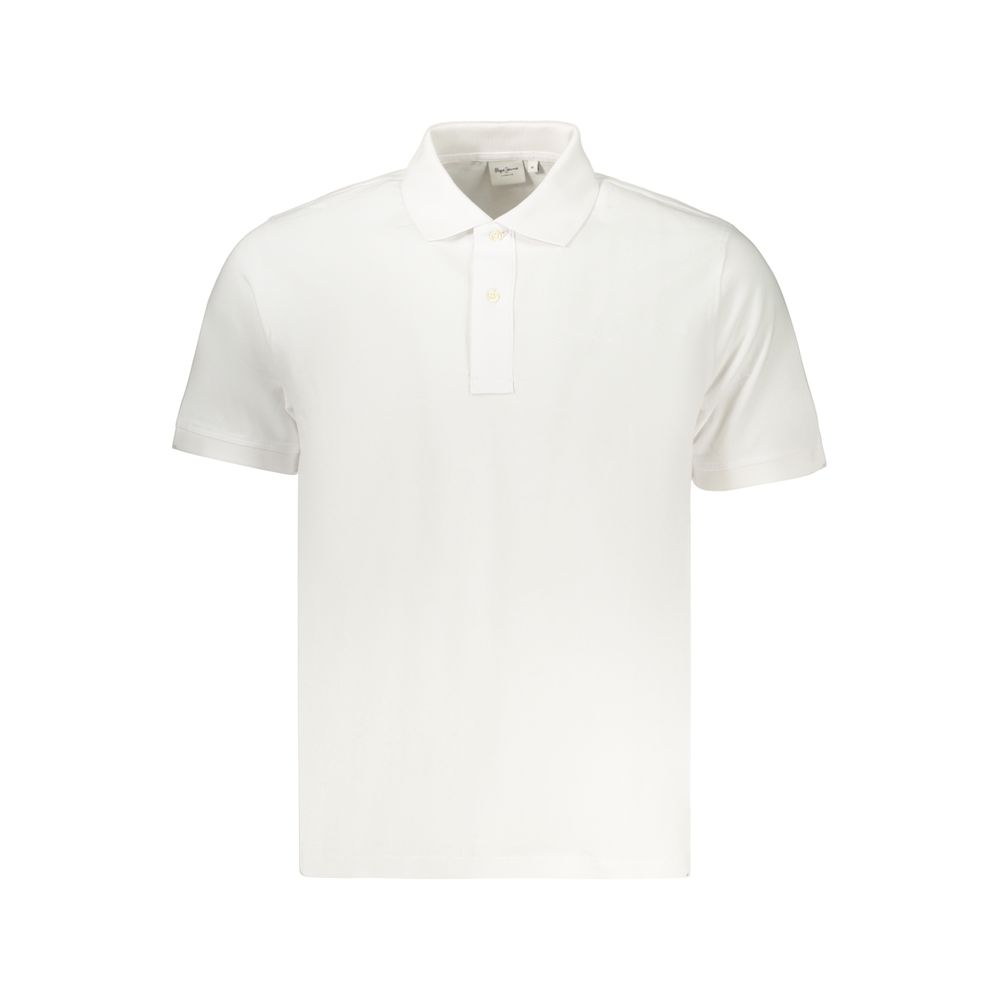 Pepe Jeans Men's White Cotton Polo Shirt