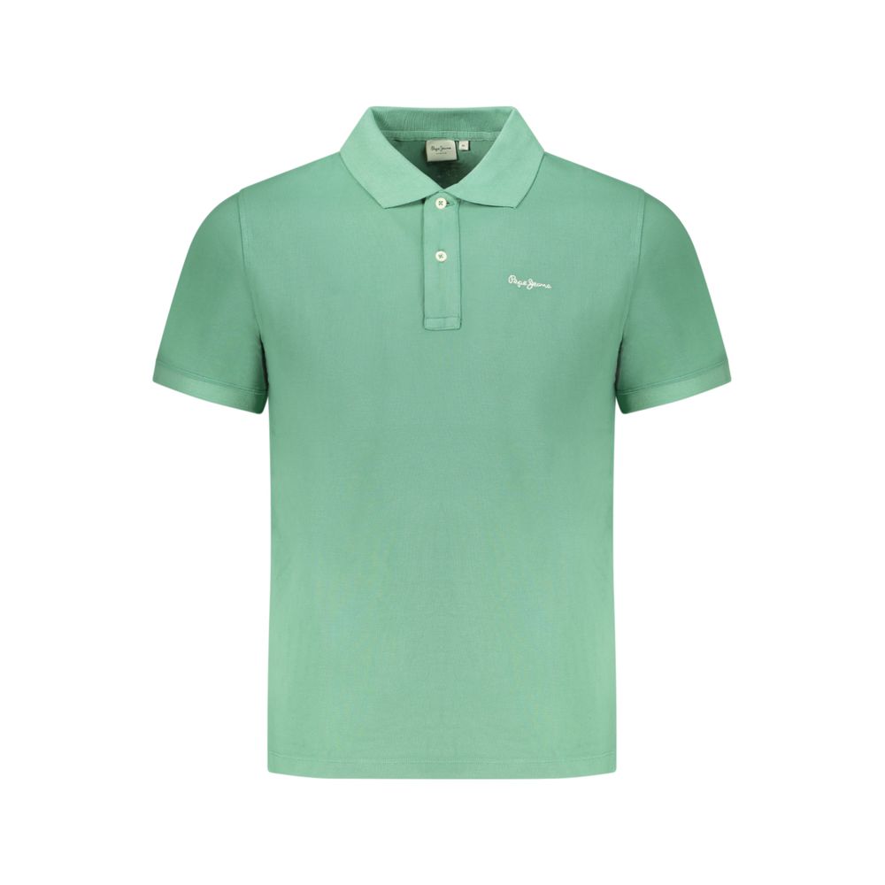 Pepe Jeans Men's Green Organic Cotton Polo Shirt