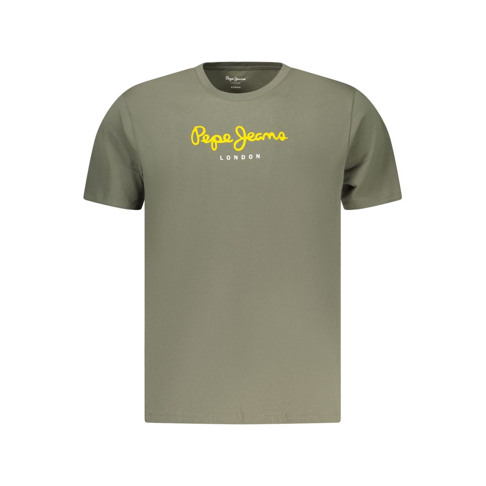 Men's Pepe Jeans Green Cotton T-Shirt