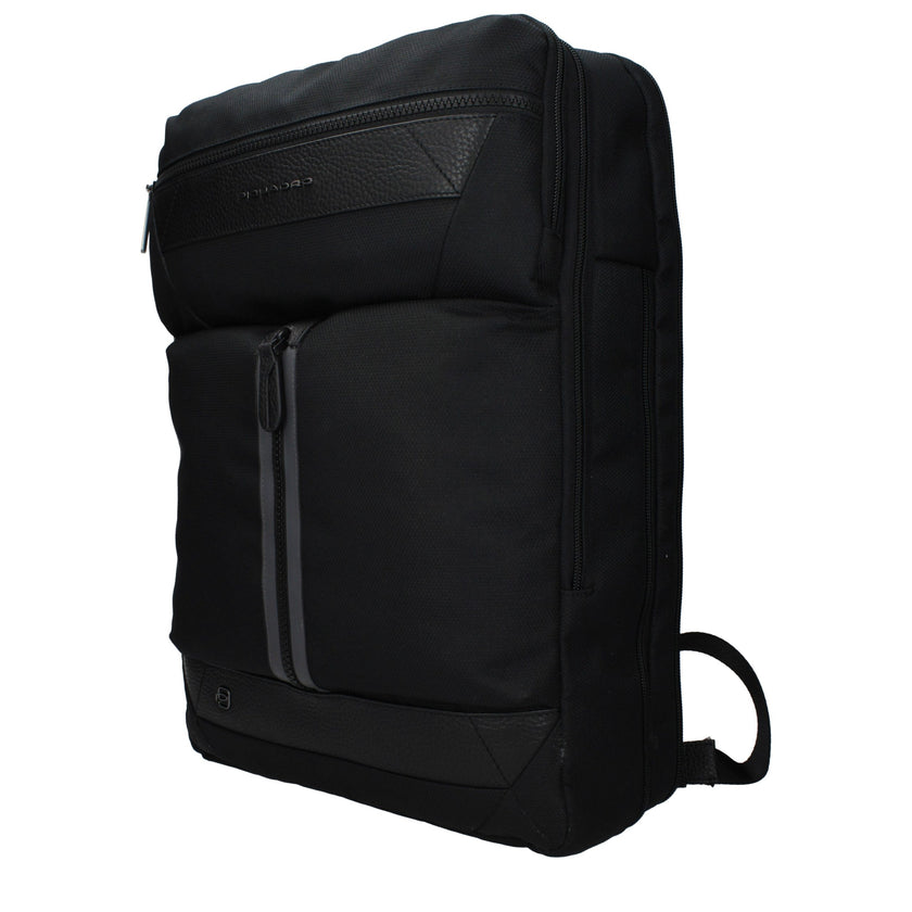 Piquadro Schwarzer Rucksack aus Stoff