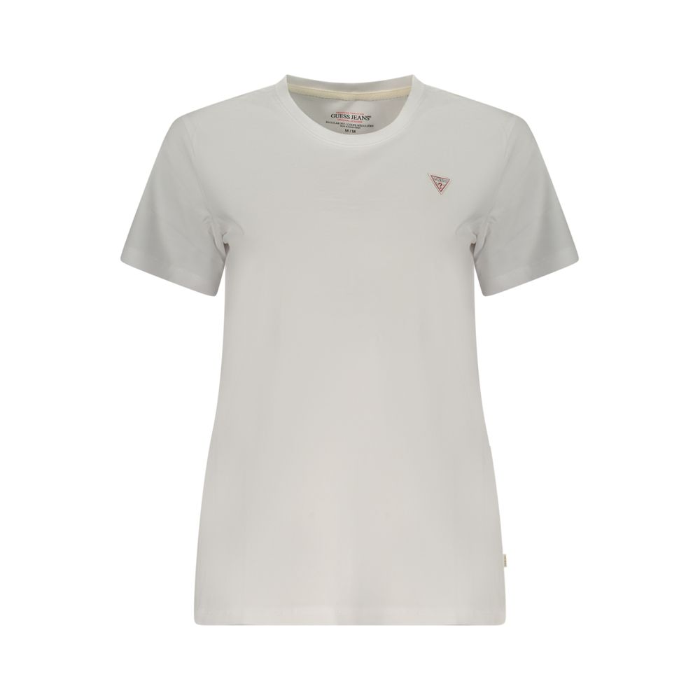 Guess Jeans Weißes Baumwoll-T-Shirt für Damen
