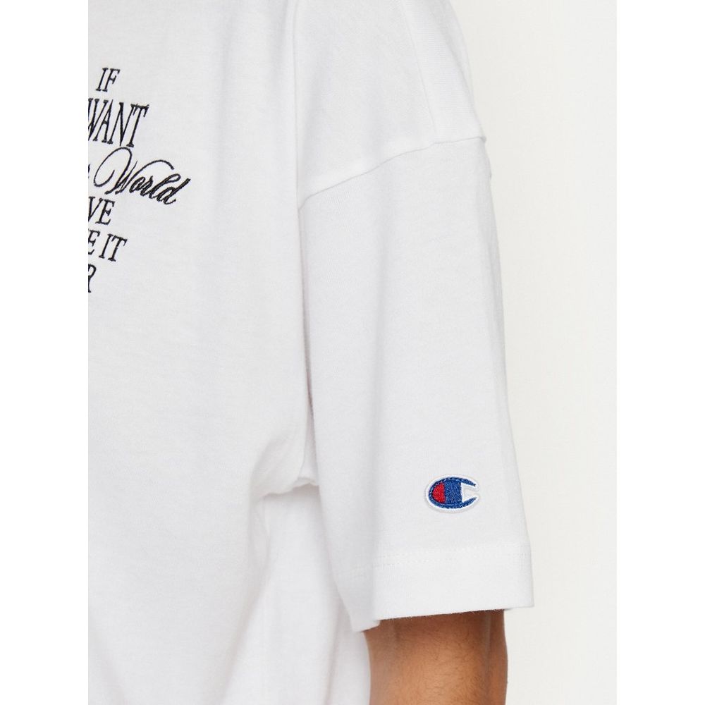 Champion Weißes Baumwoll-T-Shirt
