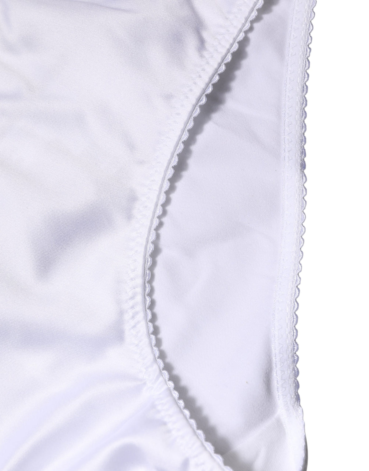 Dolce & Gabbana Weiße Seiden-Stretch-Panty mit mittlerem Bund