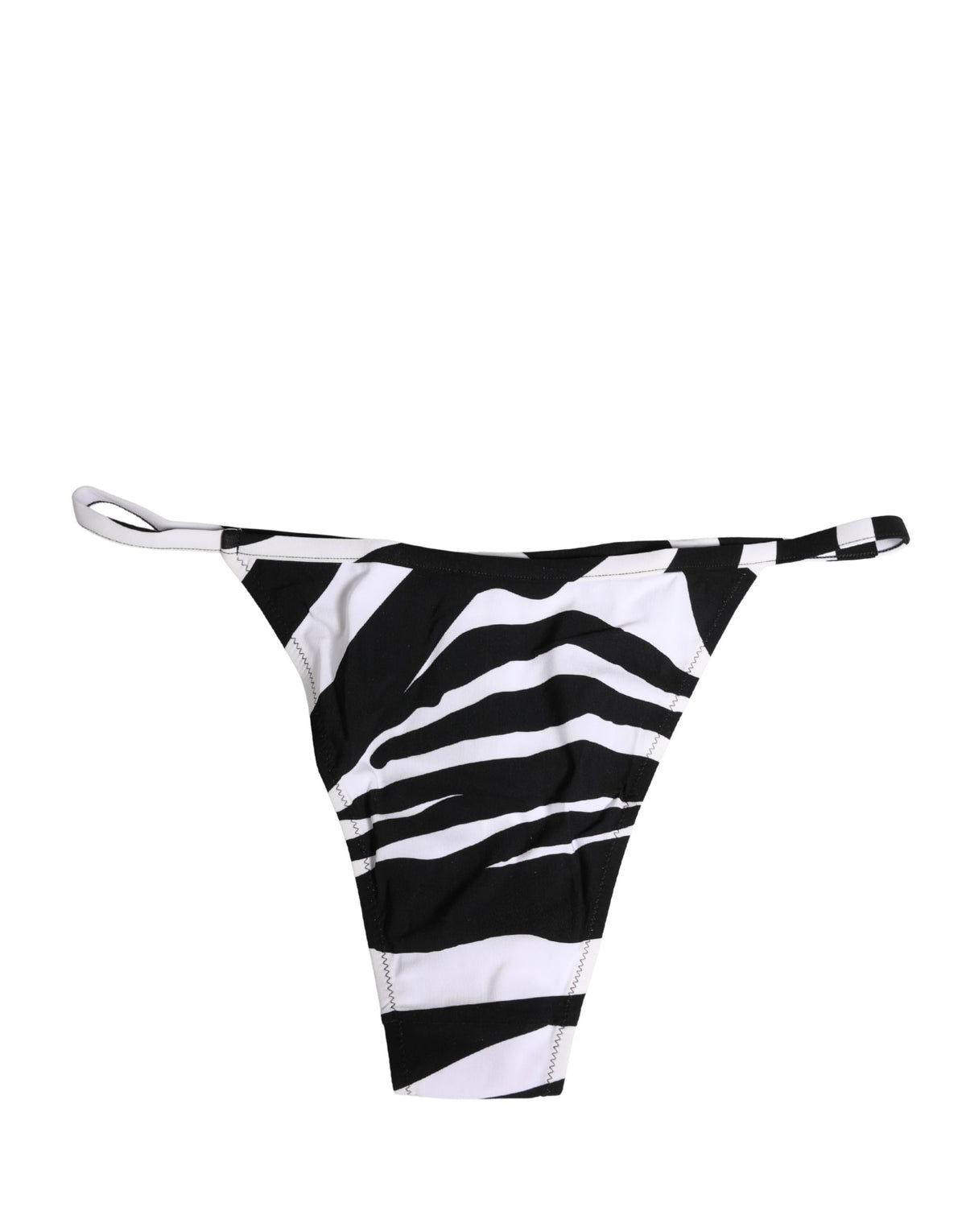 Dolce & Gabbana Bikini-Oberteil und -Unterteil mit schwarzem und weißem Zebramuster
