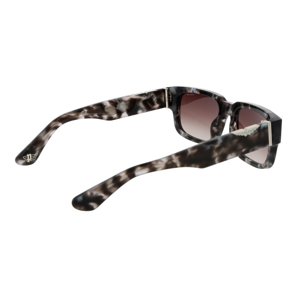 Police sunglasses in grey cellulose acetate