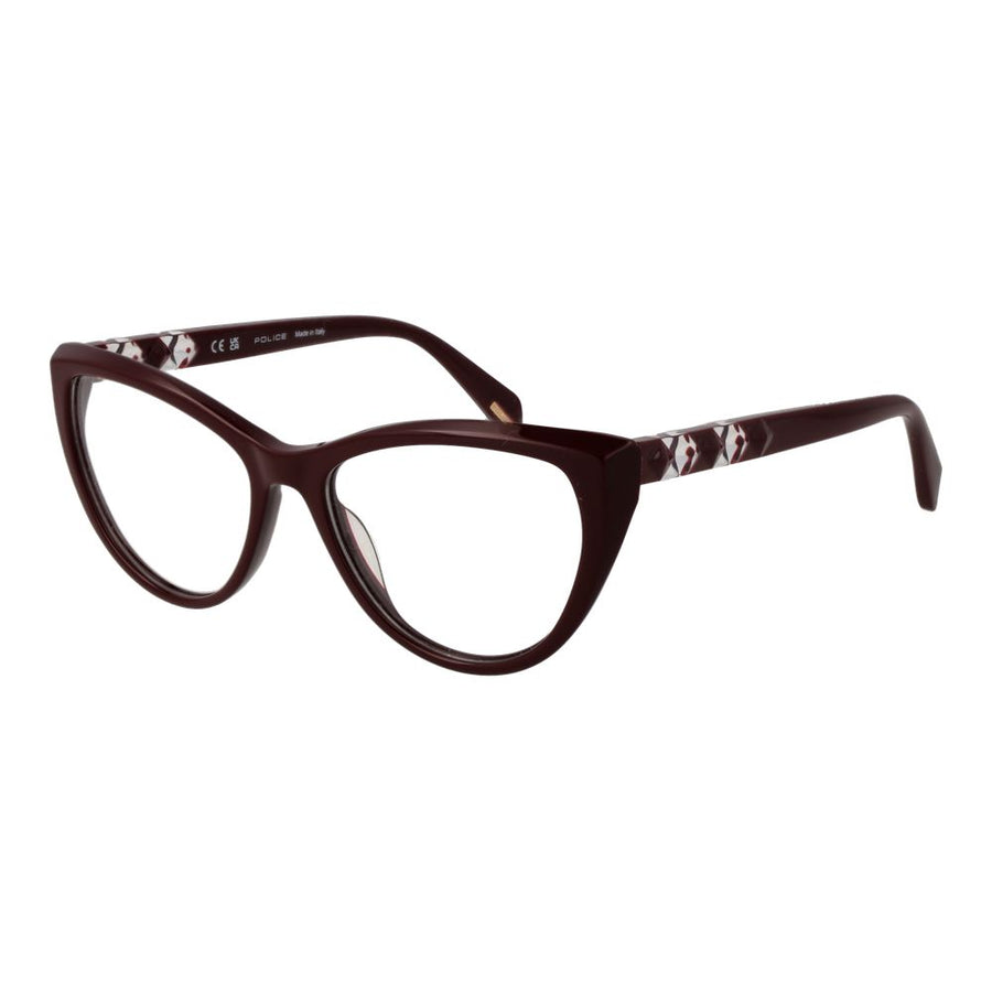 Police Burgundy Plastic Glasses (Frame)