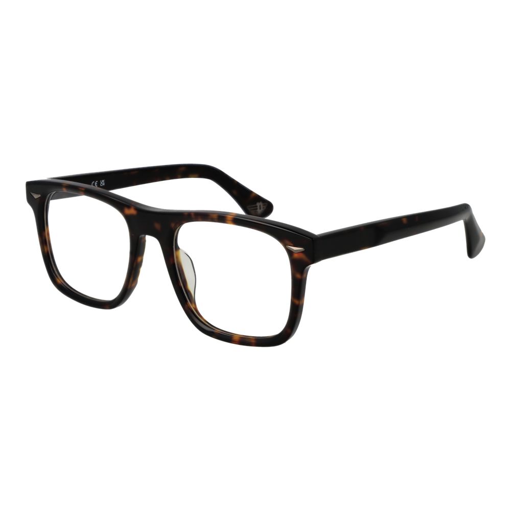 Police spectacle frame made of brown cellulose acetate