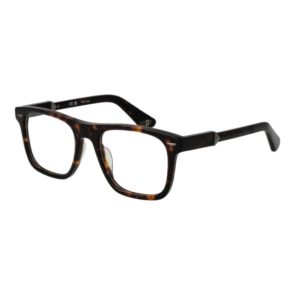 Police glasses frame made of brown cellulose acetate