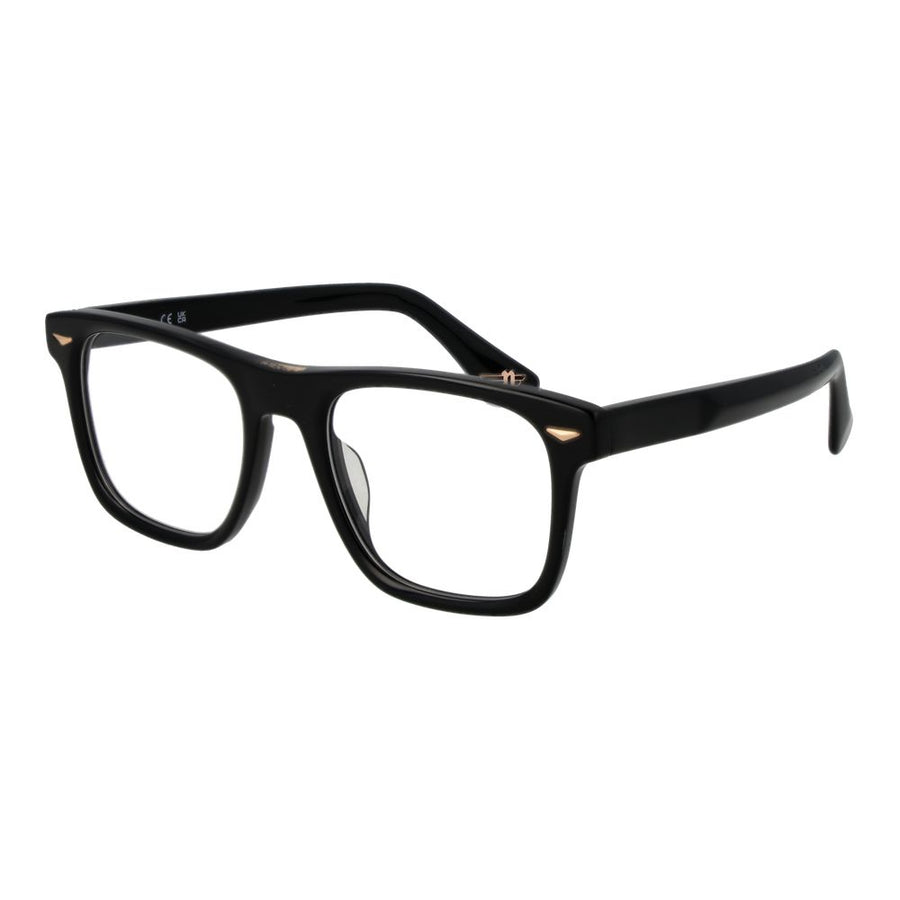 Police glasses with black cellulose acetate frames