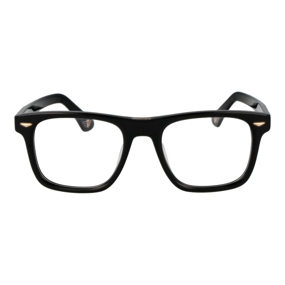 Police glasses with black cellulose acetate frames