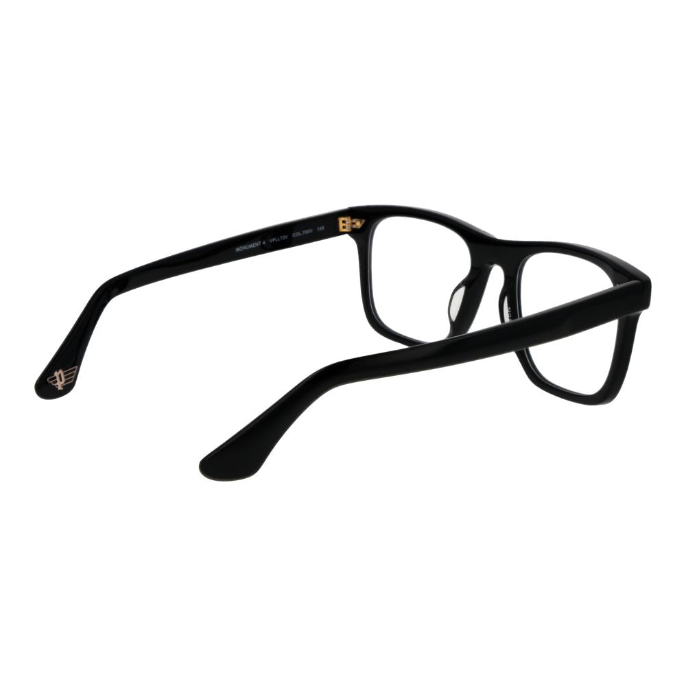 Police glasses with black cellulose acetate frames