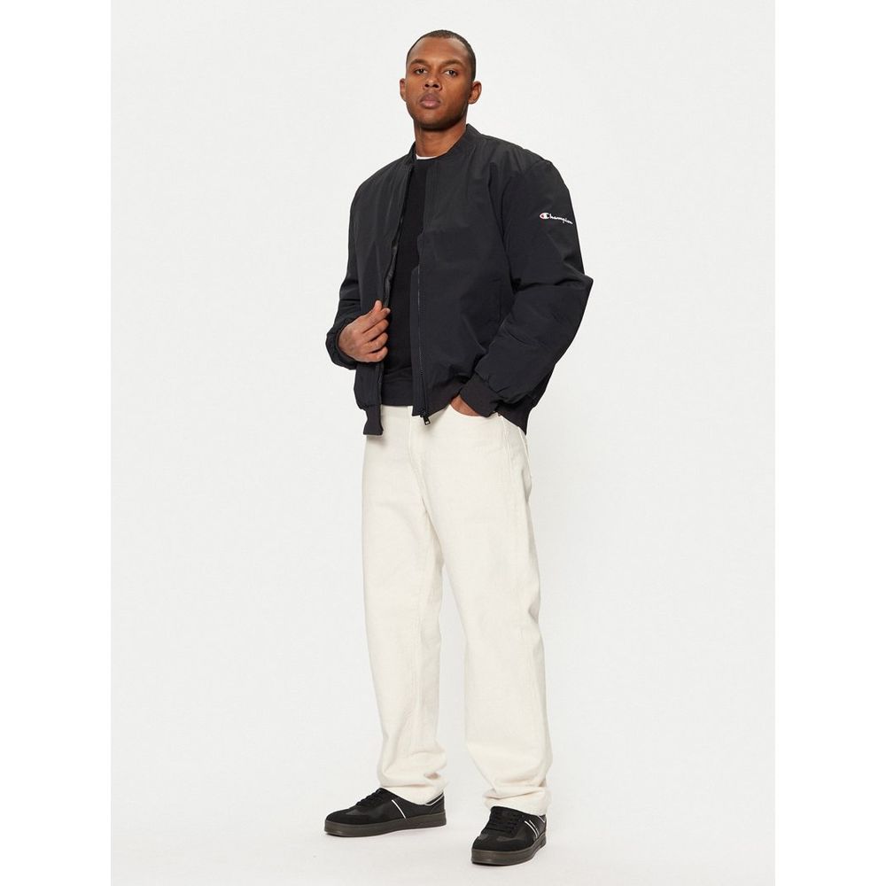 Champion Black Nylon Bomber Jacket