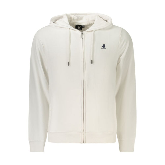 U.S. Grand Polo Weißes Herren-Sweatshirt aus Baumwolle