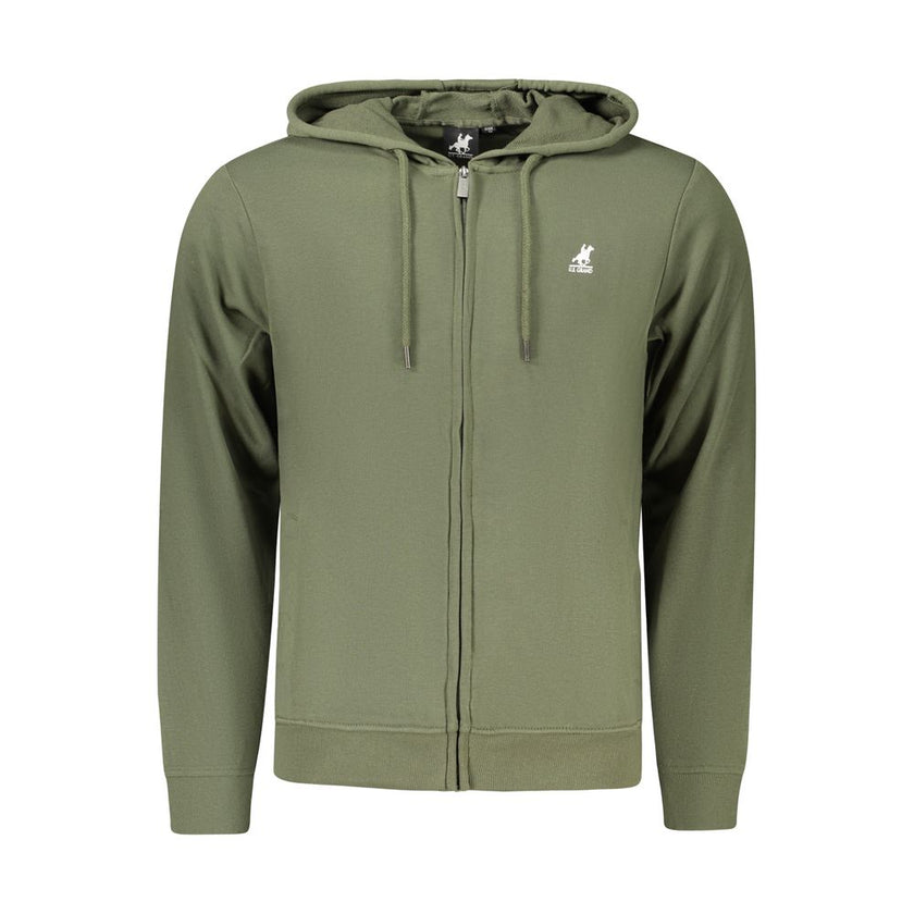 U.S. Grand Polo Grüner Herren-Kapuzenpullover aus Baumwolle