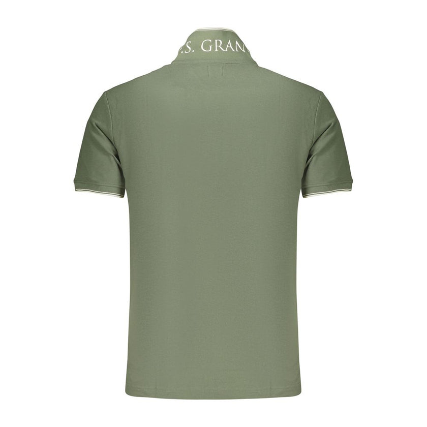 U.S. Grand Polo Grünes Herren-Poloshirt aus Baumwolle