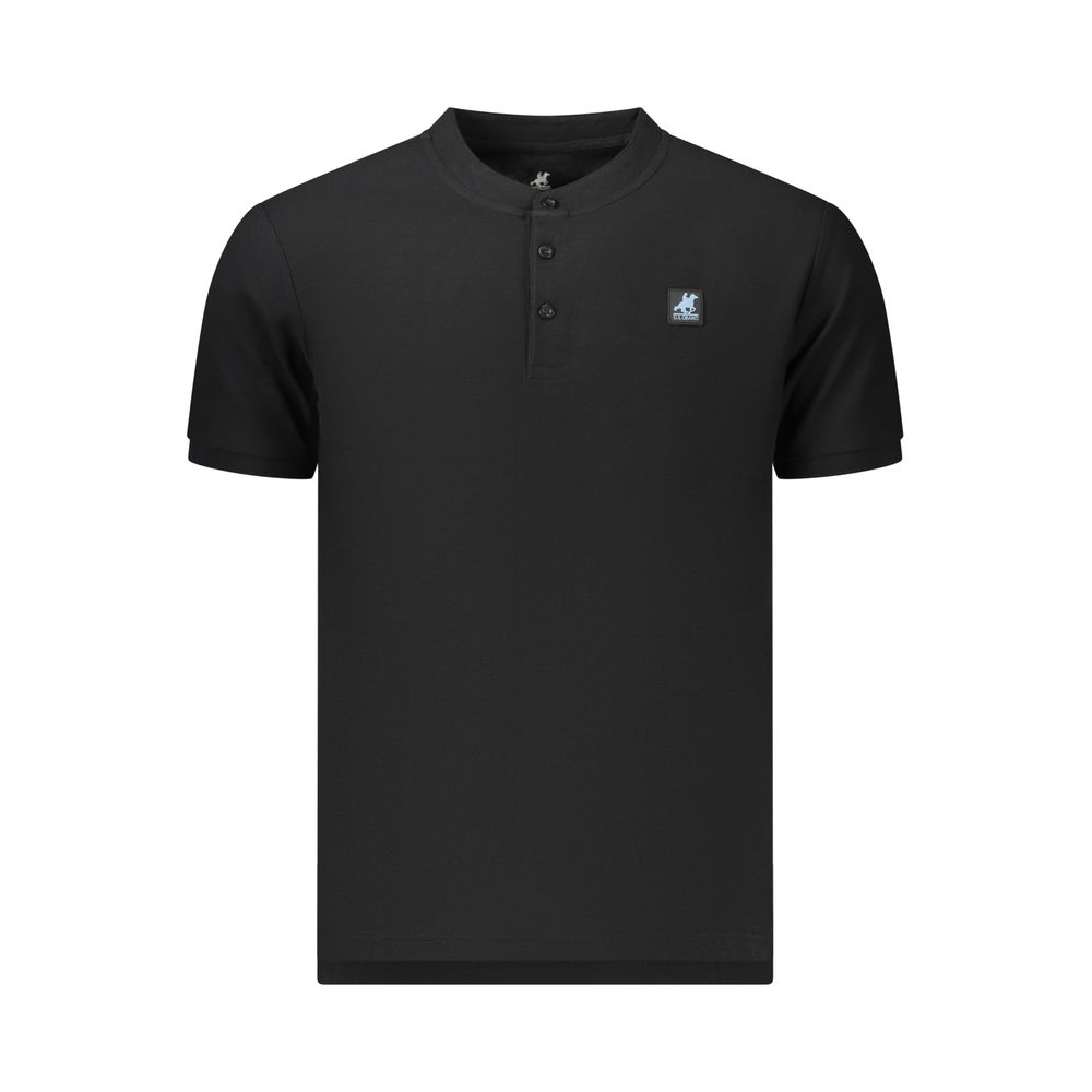 U.S. Grand Polo Schwarzes Herren-Poloshirt aus Baumwolle