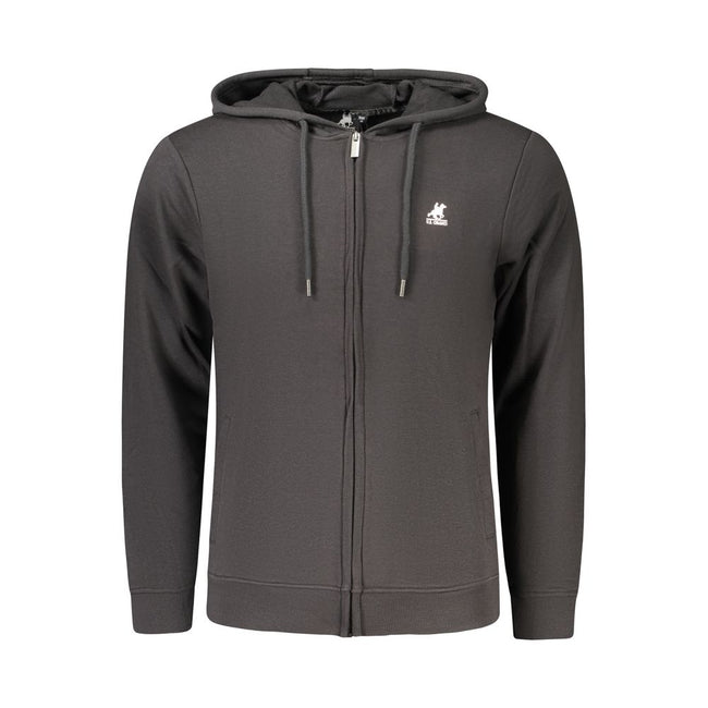 U.S. Grand Polo Schwarzer Herren-Hoodie aus Baumwolle