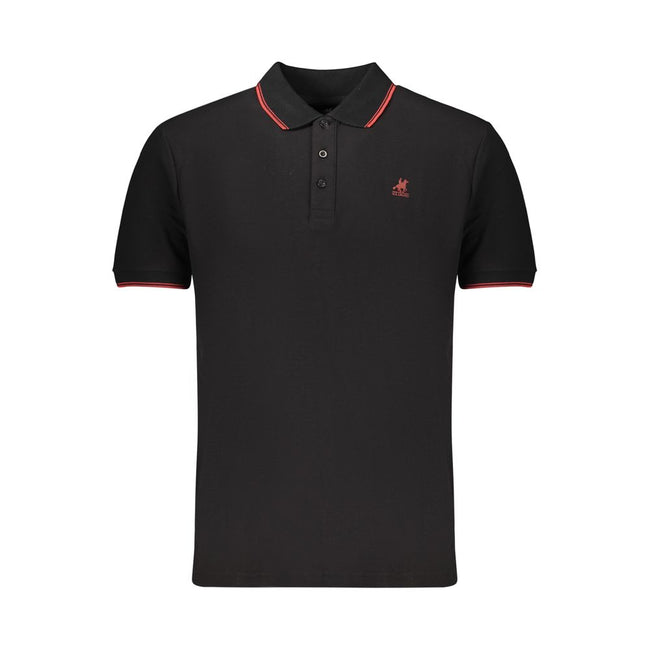 U.S. Grand Polo Schwarzes Baumwoll-Poloshirt für Herren