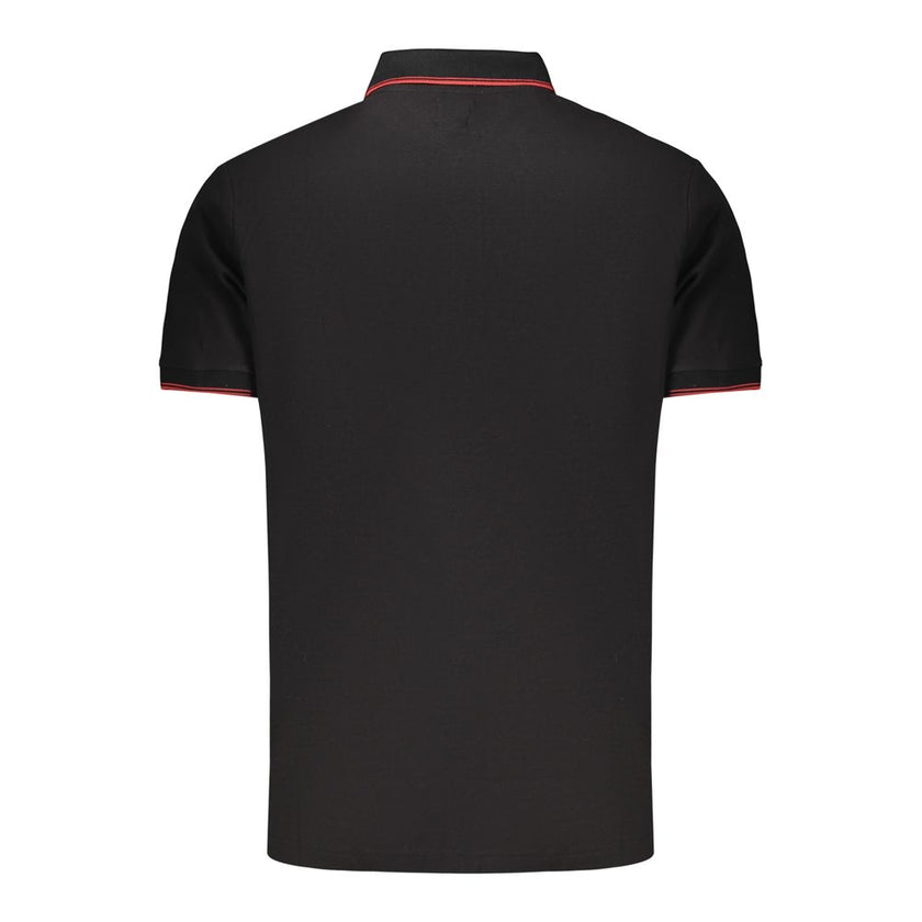 U.S. Grand Polo Schwarzes Baumwoll-Poloshirt für Herren
