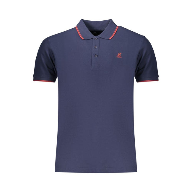 U.S. Grand Polo Blaues Baumwoll-Poloshirt für Herren