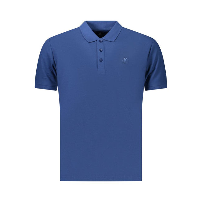 U.S. Grand Polo Blaues Baumwoll-Poloshirt für Herren