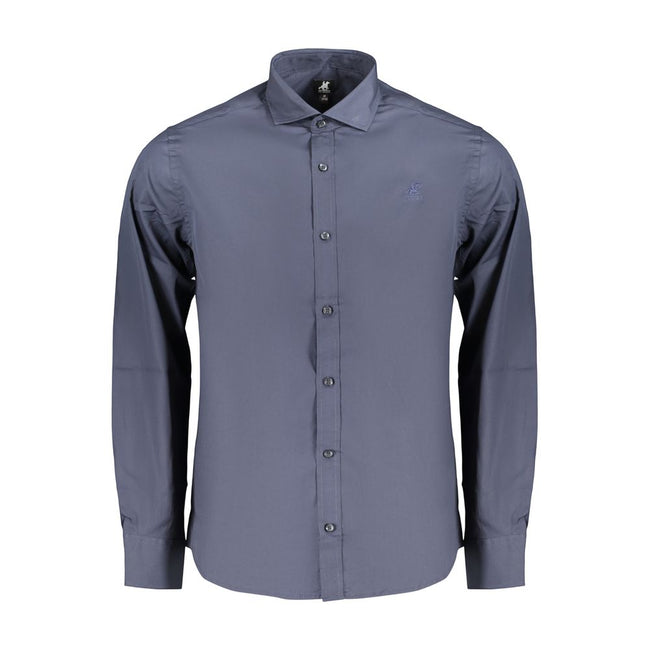 U.S. Grand Polo Herrenhemd aus blauer Baumwolle